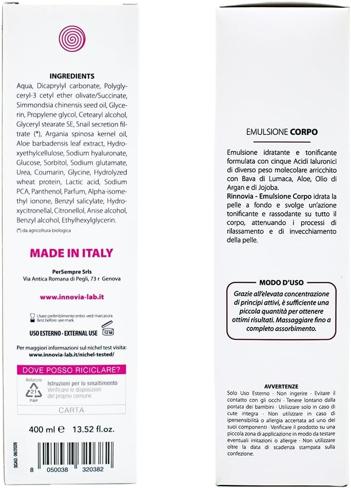 Crema Corpo alla Bava di Lumaca - 400ml