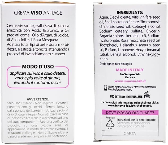 Crema Viso alla Bava di Lumaca - 50ml