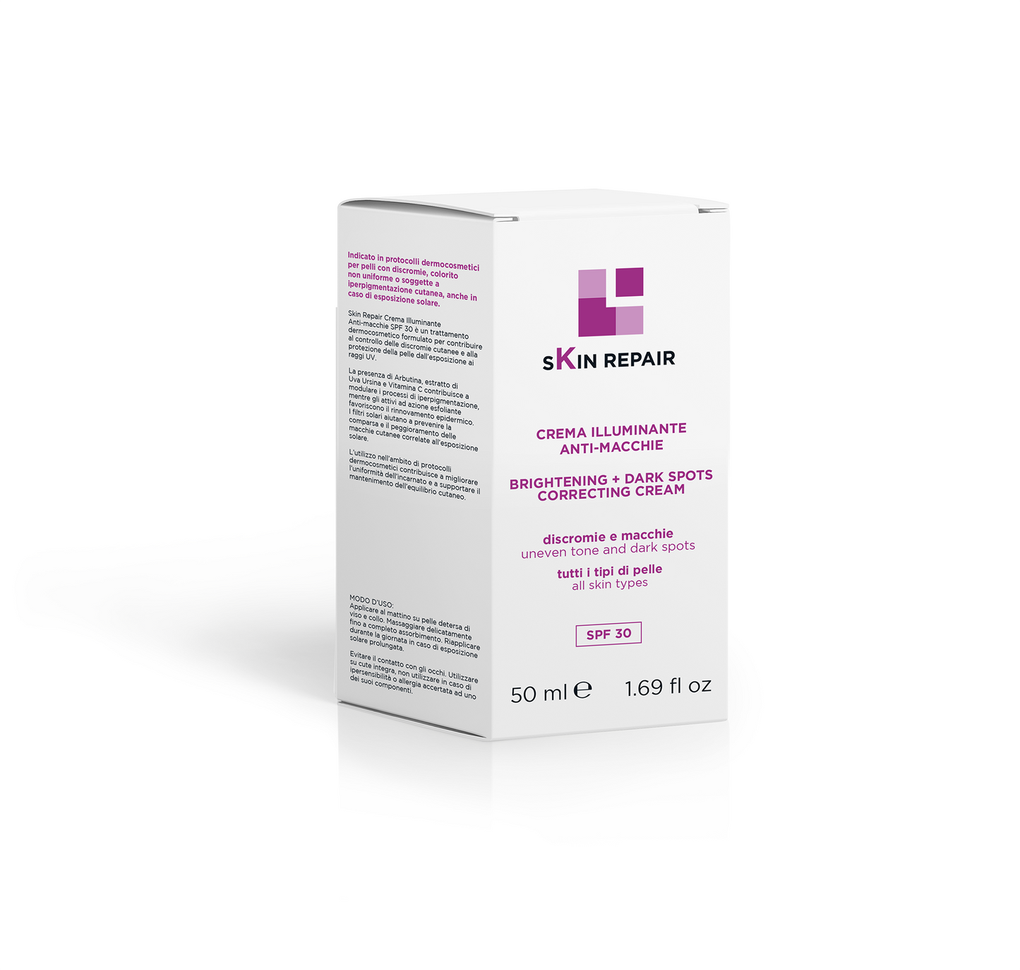 Crema illuminante anti-macchie con filtro solare SPF30  - Skin Repair 50ml