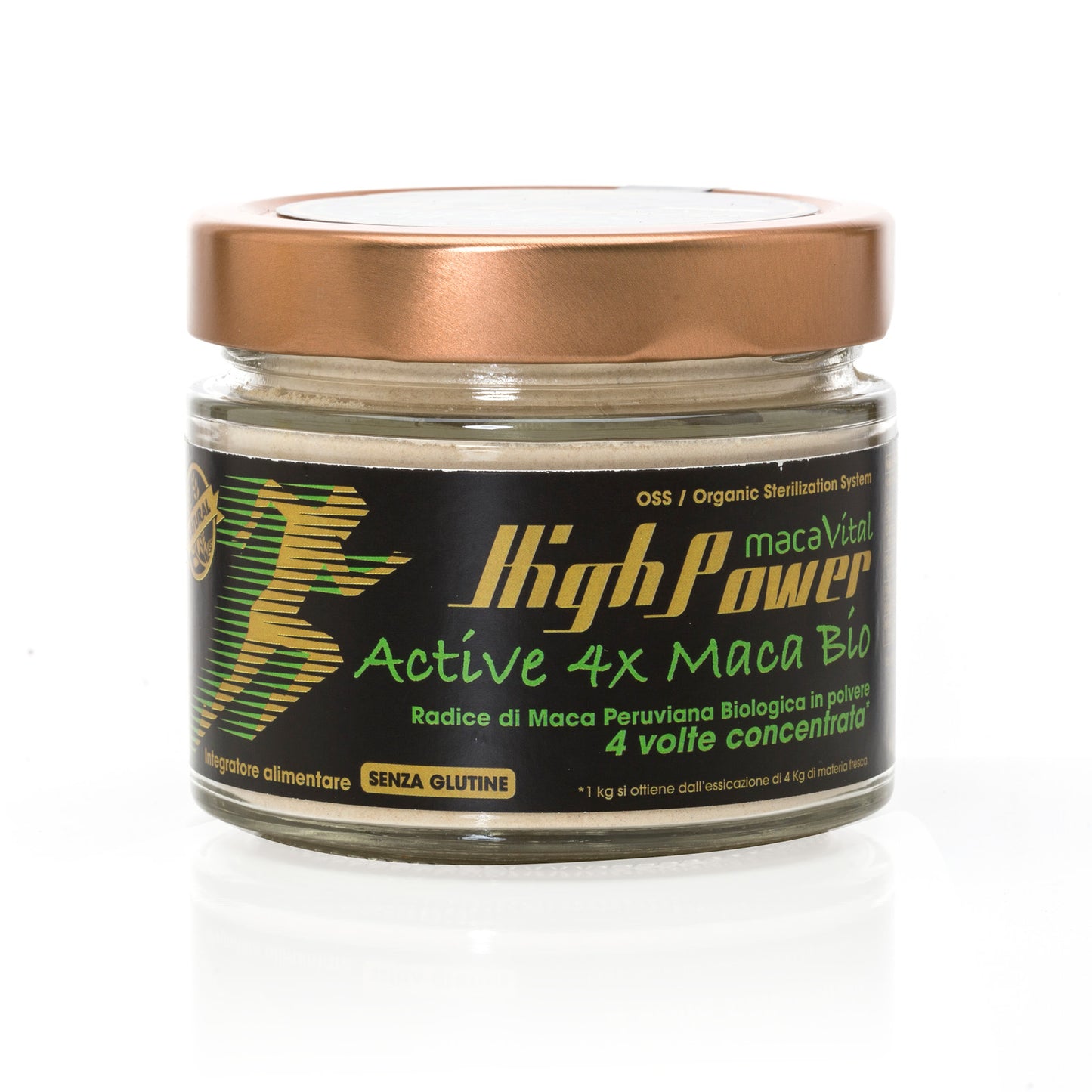 High Power Active 4x Maca Bio Integratore Alimentare in polvere