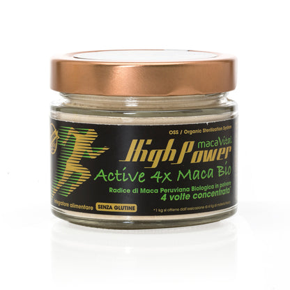 High Power Active 4x Maca Bio Integratore Alimentare in polvere